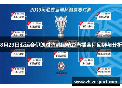 8月23日亚运会伊朗对阵韩国精彩直播全程回顾与分析